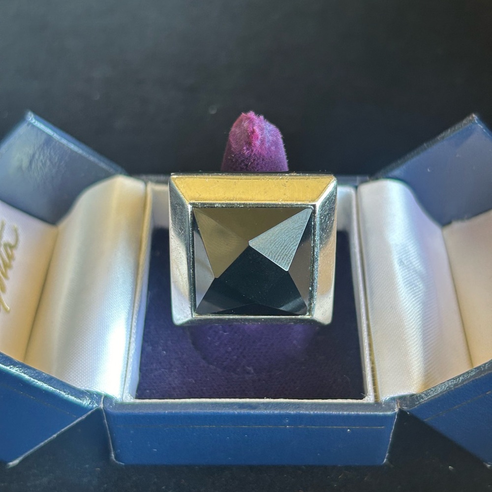 Sterling Silver Hematite Ring - image 1